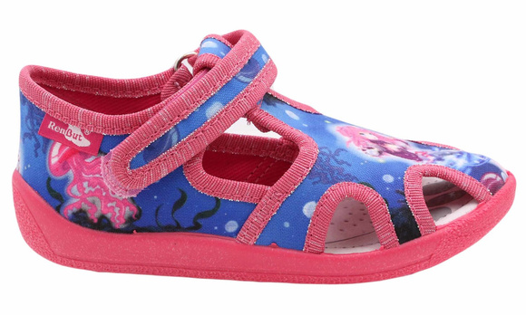 Kapcie dziecięce obuwie tekstylne na rzep