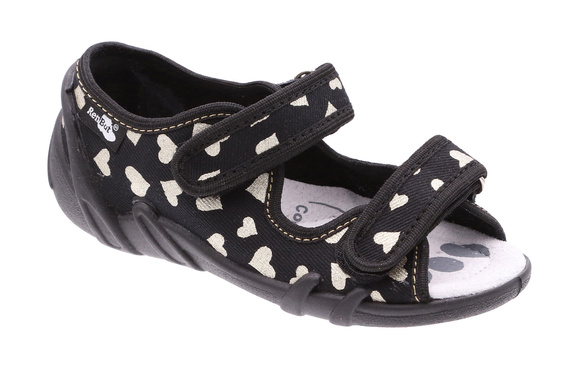 Kapcie dziecięce tekstylne sandałki na rzepy