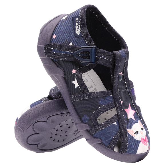 kapcie dziecięce obuwie tekstylne na rzep