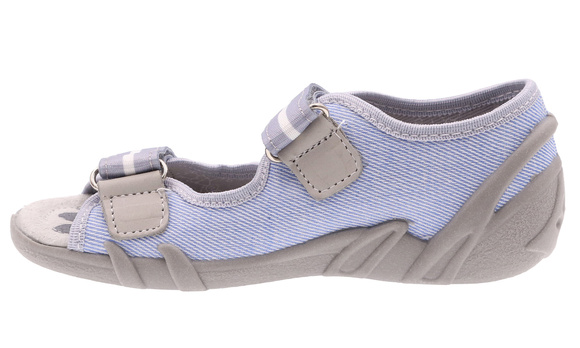 Kapcie dziecięce tekstylne sandałki na rzepy