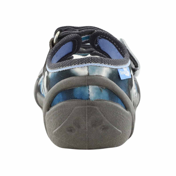 Kapcie dziecięce tekstylne sandałki na rzepy