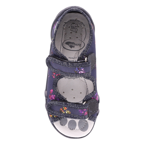 Kapcie dziecięce tekstylne sandałki na rzepy