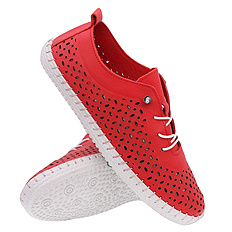 Obuwie damskie sportowe półbuty ażurowe skórzane Barefoot