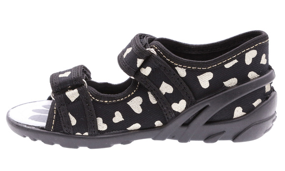 Kapcie dziecięce tekstylne sandałki na rzepy