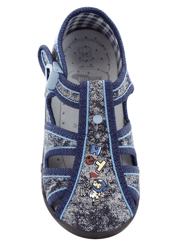 kapcie dziecięce obuwie tekstylne na rzep