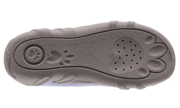 Kapcie dziecięce tekstylne sandałki na rzepy