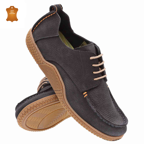 Obuwie męskie półbuty mokasyny sznurowane