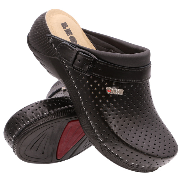 Klapki medyczne damskie wysokie profilaktyczne z paskiem