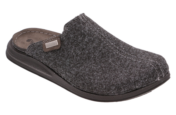 Kapcie męskie klapki profilaktyczne Filcowe na rzep